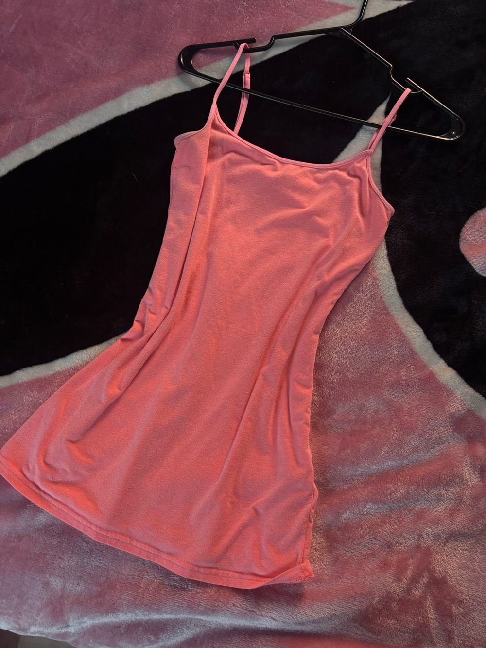 Bright pink tank top